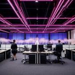 An abstract illustration of emails transforming into NFTs