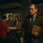 Landlord spying on tenants with binoculars