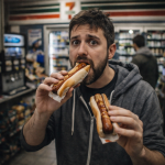 Vegan caught eating hot dogs at 7-Eleven