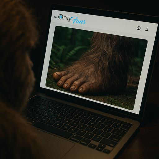 Bigfoot filming content for his OnlyFans account
