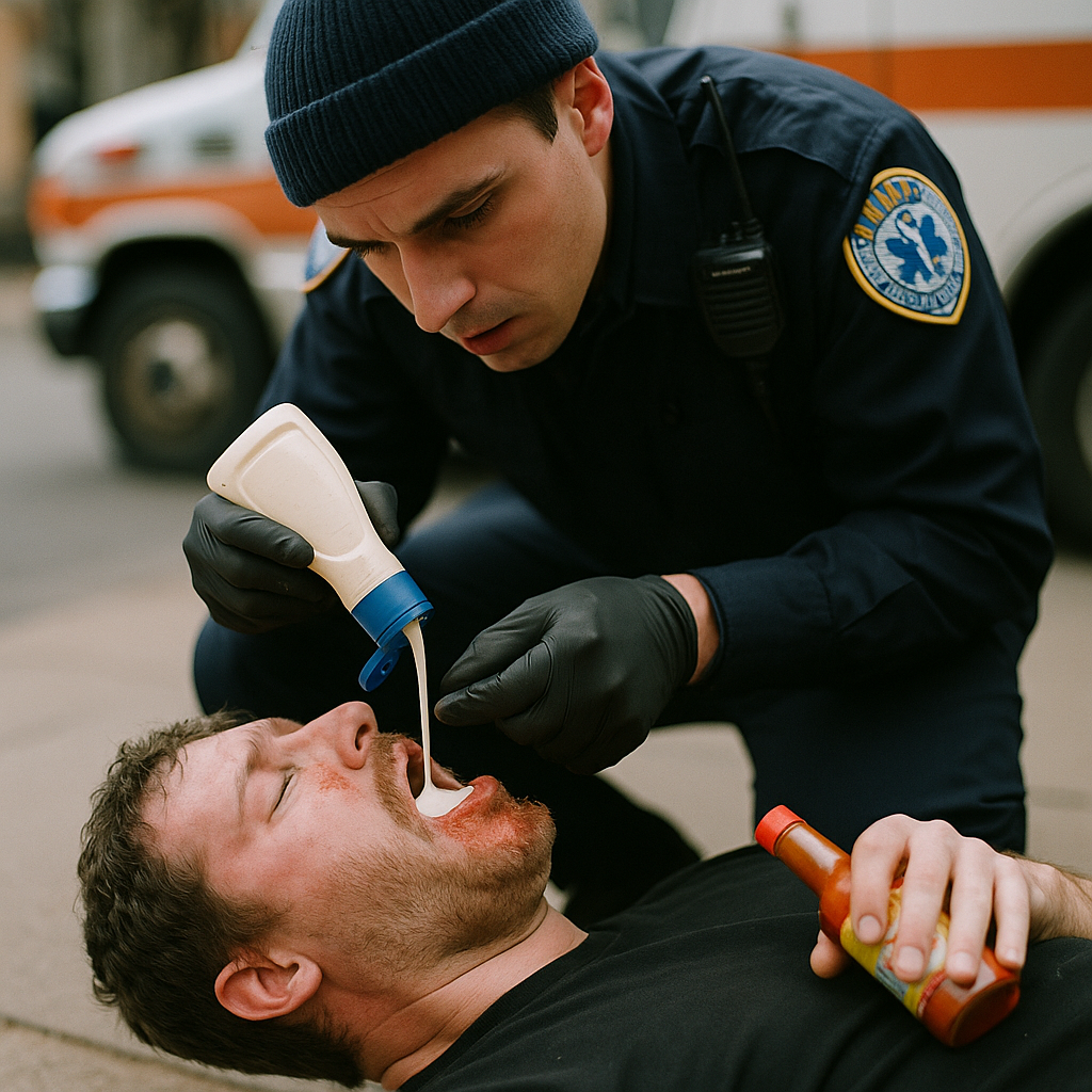 Man Dies Doing Hot Sauce Challenge, Immediately Revived by EMT With Ranch