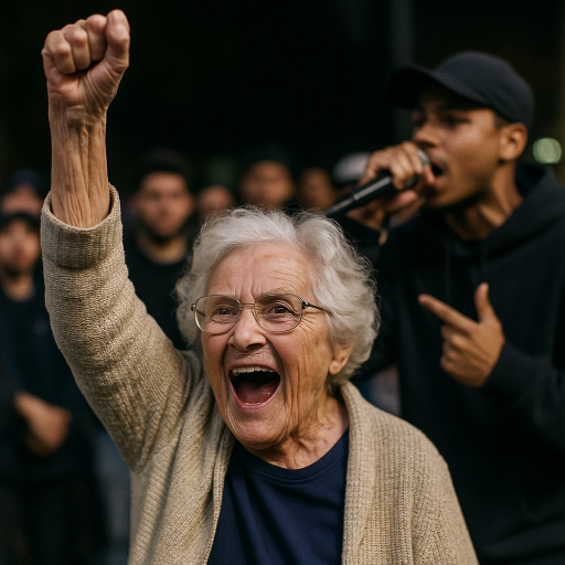 Grandma Accidentally Wins Rap Battle at Karaoke Night