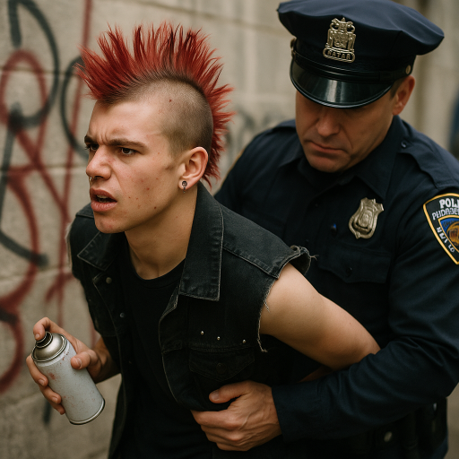 Punk Kid Arrested for Spray Painting “Your Mom” on Police Car