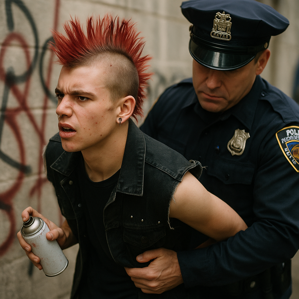 Punk Kid Arrested for Spray Painting “Your Mom” on Police Car