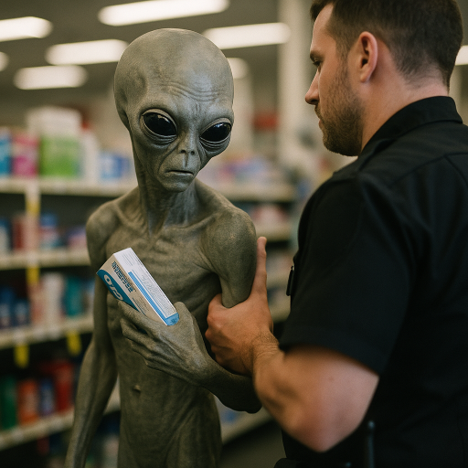 Alien Caught Shoplifting Condoms at CVS